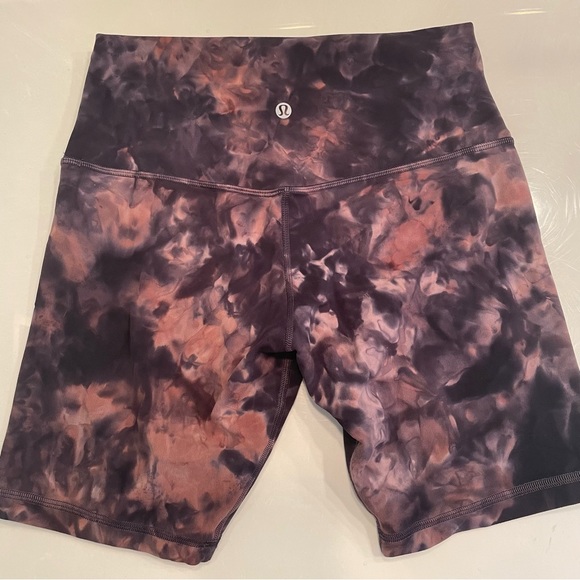 lululemon athletica Pants - lululemon athletica Tie-Dye Athletic Shorts - Purple and Brown